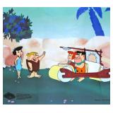 Flintstones FREDï¿½S NEW CAR Animation Art Sericel