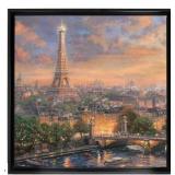 Paris, City of Love Gallery Framed Canvas KINKADE
