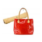 Louis Vuitton Red Vernis Tote Bag