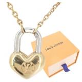 Louis Vuitton Heart Padlock Necklace