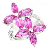 Elegant 4.30 ct Pink Sapphire Cocktail Ring