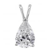 14kt Gold  2.00 ct Pear Lab Diamond Pendant