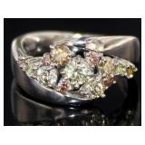 Platinum 1.00 Color Collection Diamond Ring
