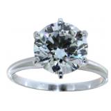 14kt Gold 3.10 ct VVS Lab Diamond Solitaire Ring