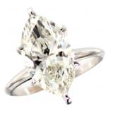14k Gold 5.00 ct Marquise Cut VS Lab Diamond Ring