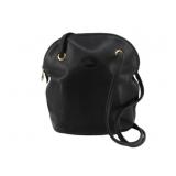 LONGCHAMP Black Leather Shoulder Bag