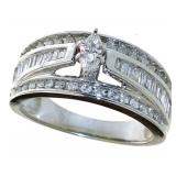 10kt Gold Marquise Cut 1.00 ct Diamond Ring