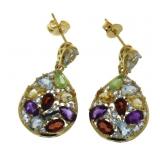 Pear Cut 4.00 ct Natural Gemstone Earrings