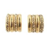 Yves Saint Laurent Gold Tone Clip-On Earrings