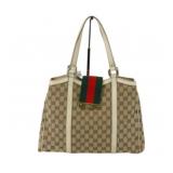 Gucci GG Canvas Sherry Line Tote Bag