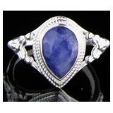 Pear Cut 2.00 ct Natural Sapphire Ring