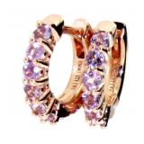 Natural Kunzite 1/2 ct  Huggie Hoop Earrings