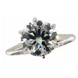 14k Gold 3.01 ct Round Lab Diamond Ring