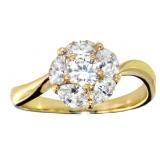 18kt Gold Brilliant 1.00 ct Natural Diamond Ring