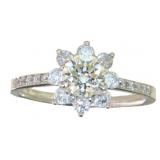 Platinum 1.13 ct Brilliant Natural Diamond Ring