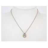 Givenchy G Logo Rhinestone Necklace