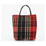 Burberry Nova Check Canvas Leather Tote Bag