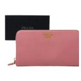 Prada Saffiano Pink  Rounded Long Wallet