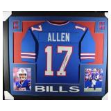 Autographed Josh Allen Custom Framed Jersey