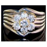 Platinum/18k Gold 1.00 ct Natural Diamond Ring