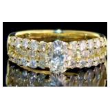 18kt Gold 1.61 ct Natural Oval VS Diamond Ring