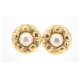 Chanel Coco Pearl Clip-On Earrings
