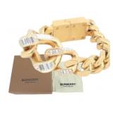 Burberry Gold Tone Thick Chain Bracelet