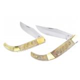 TROPHY RAM'S HORN NAVAJA'S KNIFE DUO