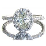 14kt Gold 1.42 ct VS Oval Lab Diamond Ring