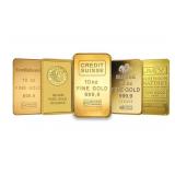 10oz - .999 Fine Gold Bar