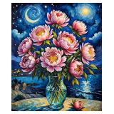 Moonlit Peony's 2 LTD EDT Canvas by Van Gogh LTD