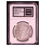 MS63 1885 New Orleans Morgan Silver Dollar