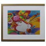 Flower Blossom Framed Giclee by Peter Max