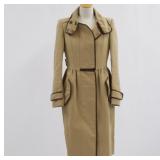 Burberry Prorsum Leather-Trimmed Knee-Length Coat