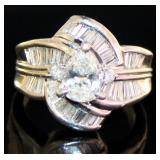 Platinum 2.04 ct Natural Pear Cut Diamond Ring