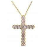 Brilliant 1.07 ct VS2 Lab Diamond Cross Necklace