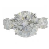 14k Gold 5.98 ct Round VS Lab Diamond Ring