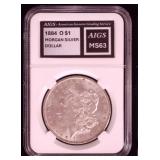MS63 1884 New Orleans Morgan Silver Dollar