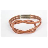 Hermes Hercule Leather Brown Bracelet