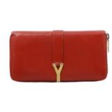 Yves Saint Laurent Red Leather Wallet