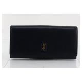 Yves Saint Laurent Monogram Leather Wallet W/ Box