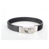 Emporio Armani Black Leather Bracelet
