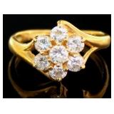 18k Gold 1.01 ct Natural VS Brilliant Diamond Ring