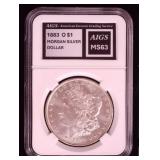 MS63 1883 New Orleans Morgan Silver Dollar