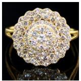 18k Gold 3/4 ct Natural VS Brilliant Diamond Ring