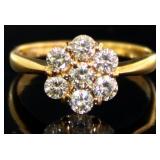 18kt Gold Brilliant Natural 3/4 ct VS Diamond Ring