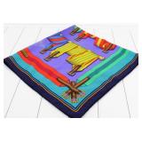 Hermes Carr 90 Fashion Scarf 100% Silk
