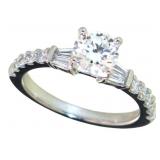 Platinum 1.50 ct VS Round Lab Diamond Ring