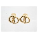 Christian Dior CD Logo Clip-on Earrings