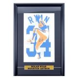 Autographed Nolan Ryan Astros Framed Display